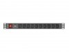 LISTWA ZASILAJĄCA RACK PDU 1U 10A 10X IEC C13 2M CZARNA C14 Lanberg